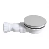 Flomasta Space-Saving Shower Waste Trap White / Stainless Steel 90mm -Wastes & Traps Sales 162KJ P