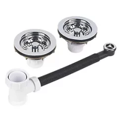 McAlpine 1½ / 2 Bowl Waste Kit Chrome-Plated Brass 1 1/2"