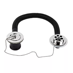 Flomasta Bath Waste with Chrome Plug & Chain 16 1/4" 3 Flomasta Bath Waste with Chrome Plug & Chain 16 1/4"