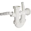 FloPlast Dual Sink & Wash Trap White 40mm 2 FloPlast Dual Sink & Wash Trap White 40mm -Wastes & Traps Sales 33137 P