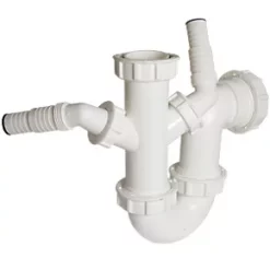 FloPlast Dual Sink & Wash Trap White 40mm