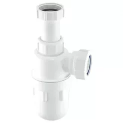 McAlpine Adjustable Inlet Bottle Trap White 32mm