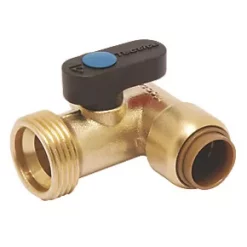 Tectite Sprint Push-Fit Tee Appliance Valve 15mm x 15mm x ¾"