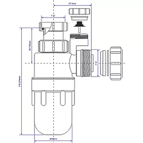 McAlpine Bottle Trap White 32mm 4 McAlpine Bottle Trap White 32mm - Image 2