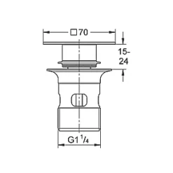 Grohe Slotted Square Push-Open Waste Set -Wastes & Traps Sales 510XT A2