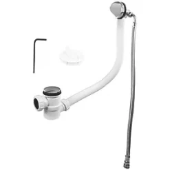 McAlpine Bath Filler and Overflow White w/ Chrome Finish 70mm