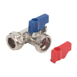 Compression Washing Machine Valve Tee 15mm x 15mm x ¾"