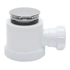Opella Shower Waste White / Chrome 50mm
