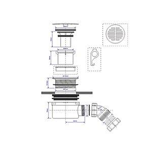 McAlpine Slotted Shower Trap with 1½" Outlet Chrome 90mm 4 McAlpine Slotted Shower Trap with 1½" Outlet Chrome 90mm - Image 2