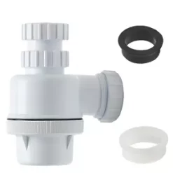 Euroflo Universal Telescopic Bottle Trap White 40mm