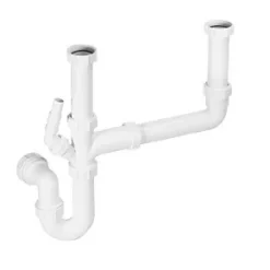 McAlpine Double & 1½ Bowl Sink Kit White 40mm