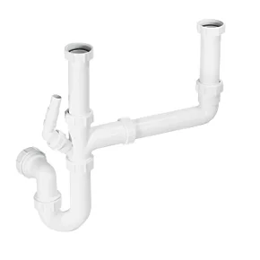 McAlpine Double & 1½ Bowl Sink Kit White 40mm 3 McAlpine Double & 1½ Bowl Sink Kit White 40mm