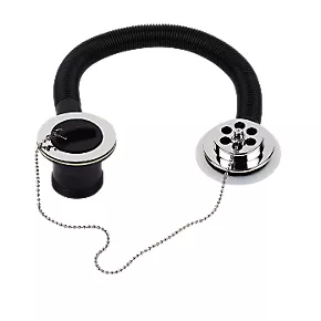 Bath Waste with Plug & Chain 16 1/4" 3 Bath Waste with Plug & Chain 16 1/4"