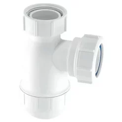 McAlpine Basin Bottle Trap White 32mm
