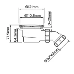 Flomasta Dome Shower Waste Trap White 85mm -Wastes & Traps Sales 939KJ A2