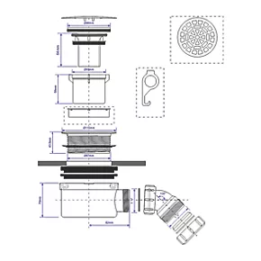 McAlpine Shower Trap with 1½" Outlet Chrome 90mm 4 McAlpine Shower Trap with 1½" Outlet Chrome 90mm - Image 2